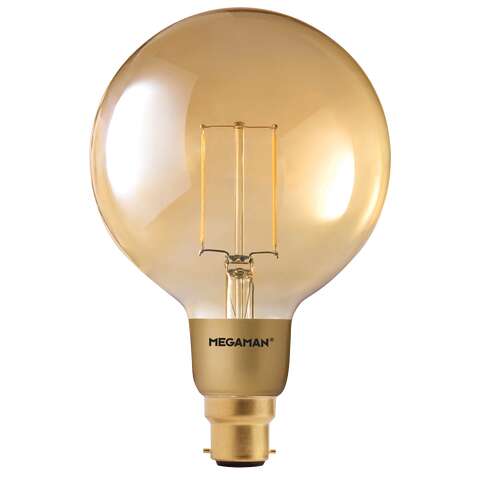3W GOLD GLOBE FILAMENT 125MM Dimming ECONOMY LED B22