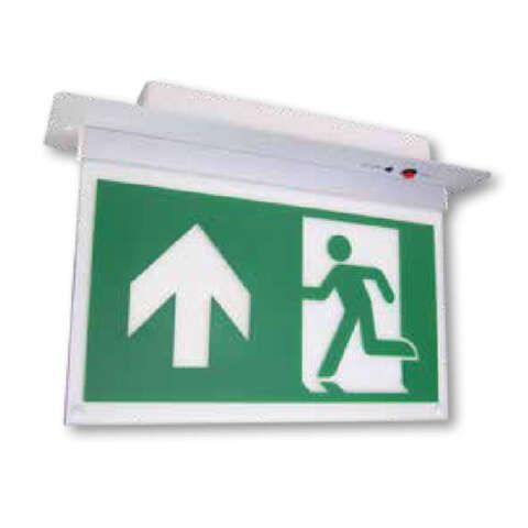 TEMPUS&reg; ULTRA SLIM RECESSED EXIT SIGN EMERGENCY 3 HOUR MAINTAINED SELF-TEST